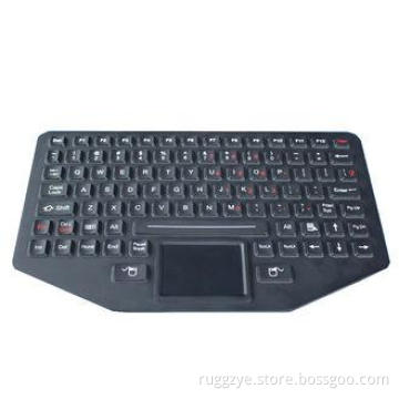 89 key Silicone Sealed & ruggedized keyboard with touchpad